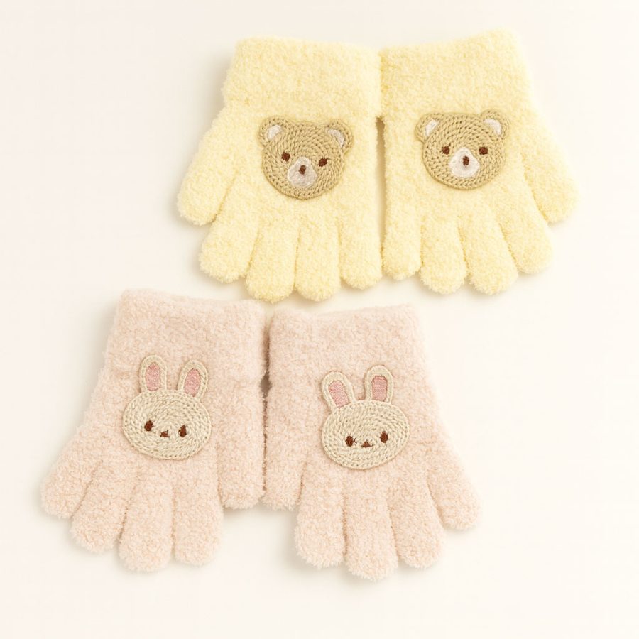 아기자수장갑 니트 신생아 유아 손가락장갑 방한 겨울 2개세트