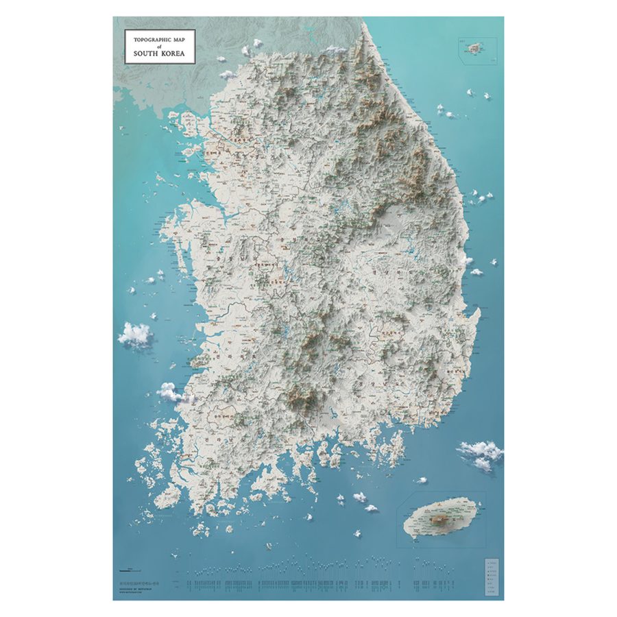 100대 명산 전국 지형지도