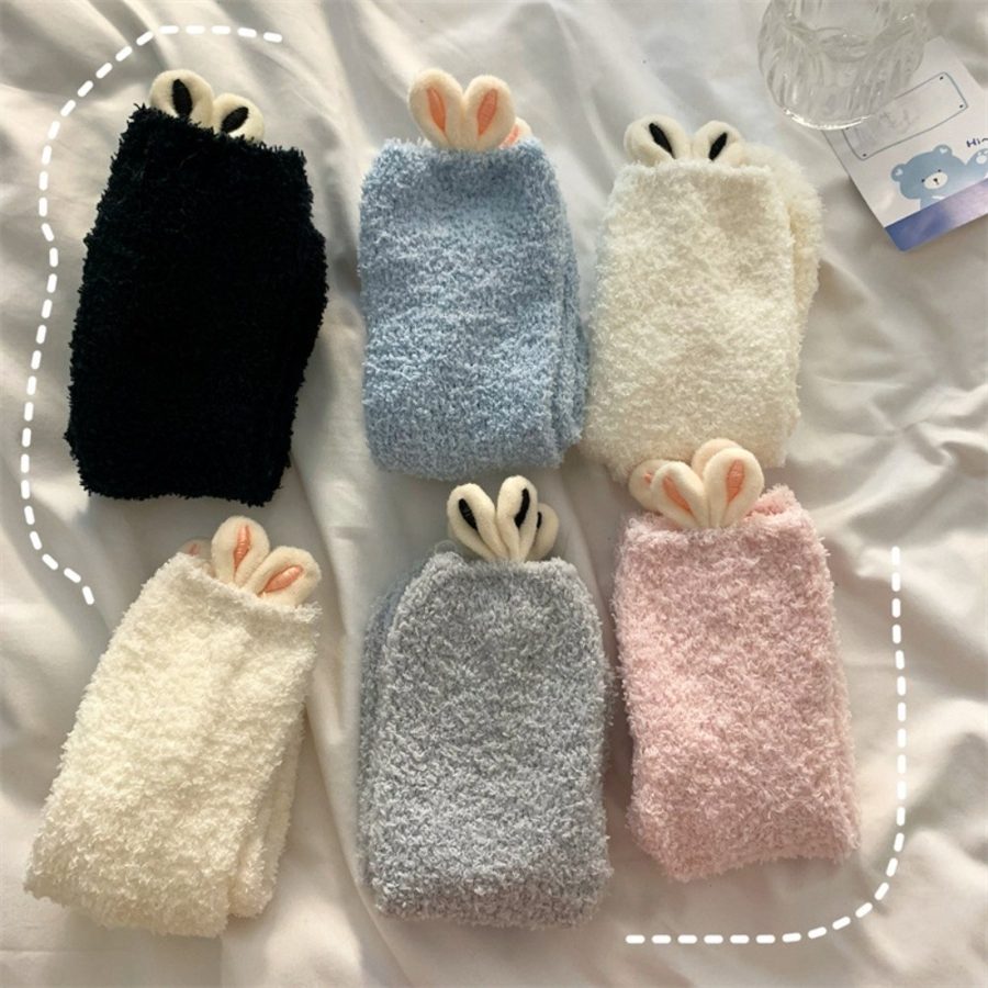 핏코드 귀여운 토끼 수면양말 세트